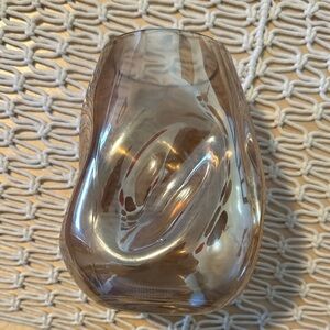Elegant Brown Glass Vase
